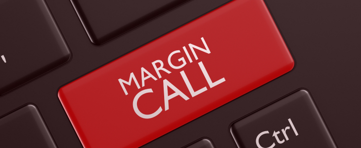 A bright red button labeled "Margin Call," designed for easy visibility and interaction.